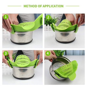 Clip On Silicone Colander,