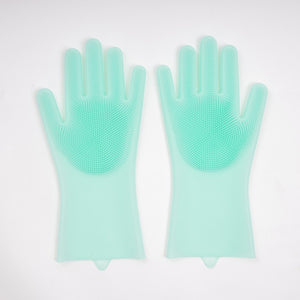 1 Pair Dish Washing Gloves Magic Silicone